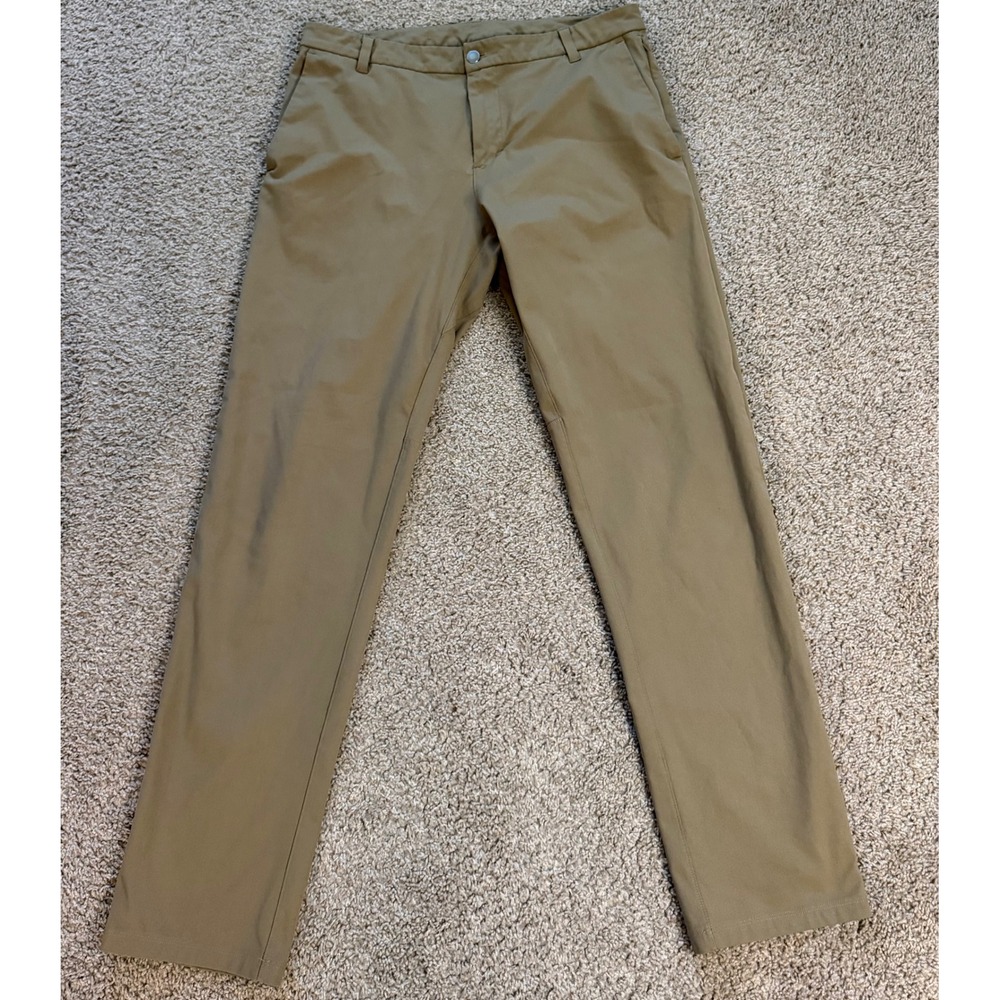 Lululemon Commission Pant Classic 35 Warpstreme Tan Khaki 35x33 LM5AEYS